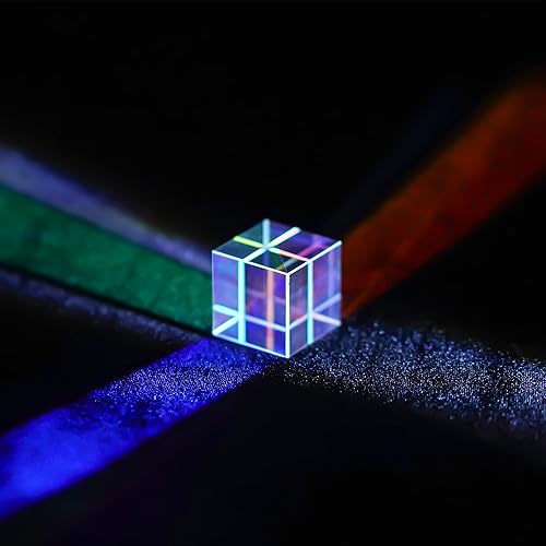 Miniatura 25 de Mini cubo prisma de cristal K9, cristal óptico RGB dispersión prisma X-Cube para enseñanza de física, decoración de arte, accesorios de fotografía