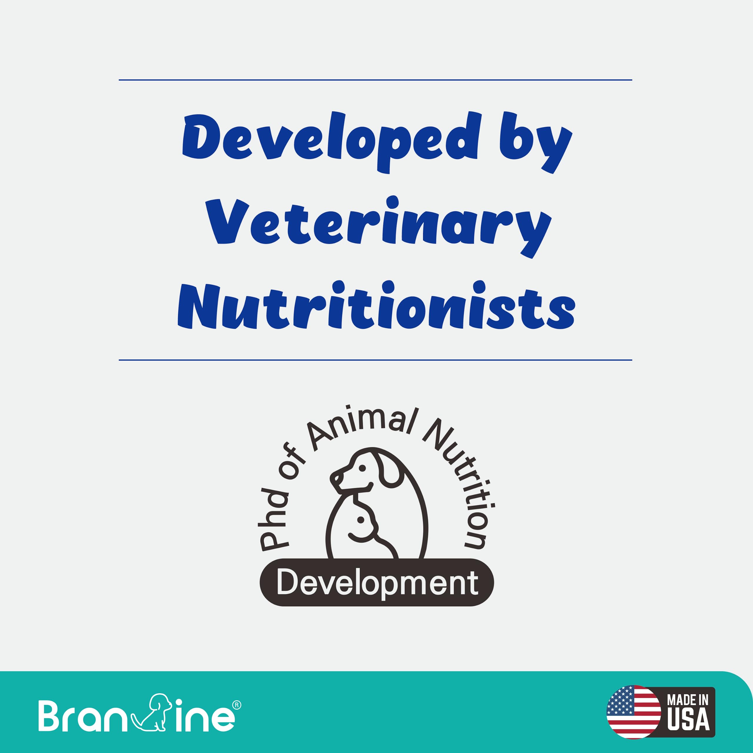 Branvine Probiotics Powder Pancreatic Health, Intensive Gut Health, Diarrhea and Constipation, Allergies for Dogs and Cats (120g)