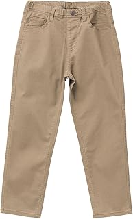 [NAVY] [ネイビー] のびるモン ストレッチパンツ 子供服 男の子 キッズ 綿混 ネームタグ ツイルパンツ ストレート 長ズボン ボトムス