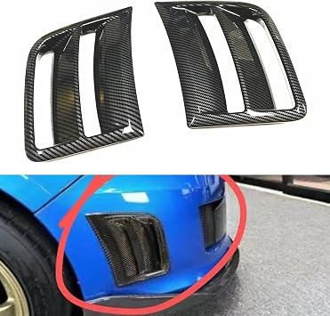 Car Front Side Air Vent Cover Hood Trim Bonnet For Subaru For STI WRX GRB Wagon 10th For Impreza WRX Hatchback 5 Door 2008-2014 OOPUHKSY(Carbon Fiber Look)