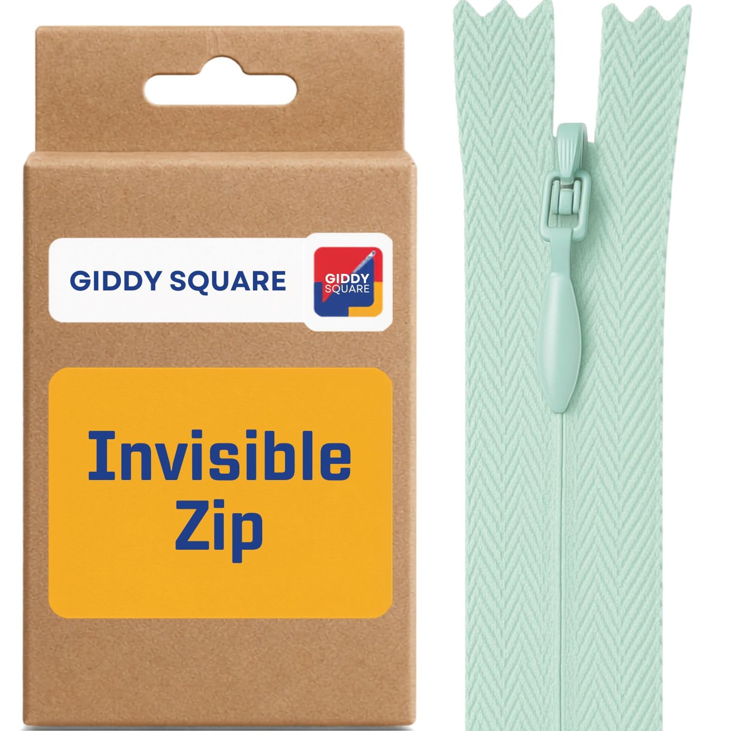 8" (20cm) Pale Aqua Invisible Zip - Concealed Nylon Closed-End