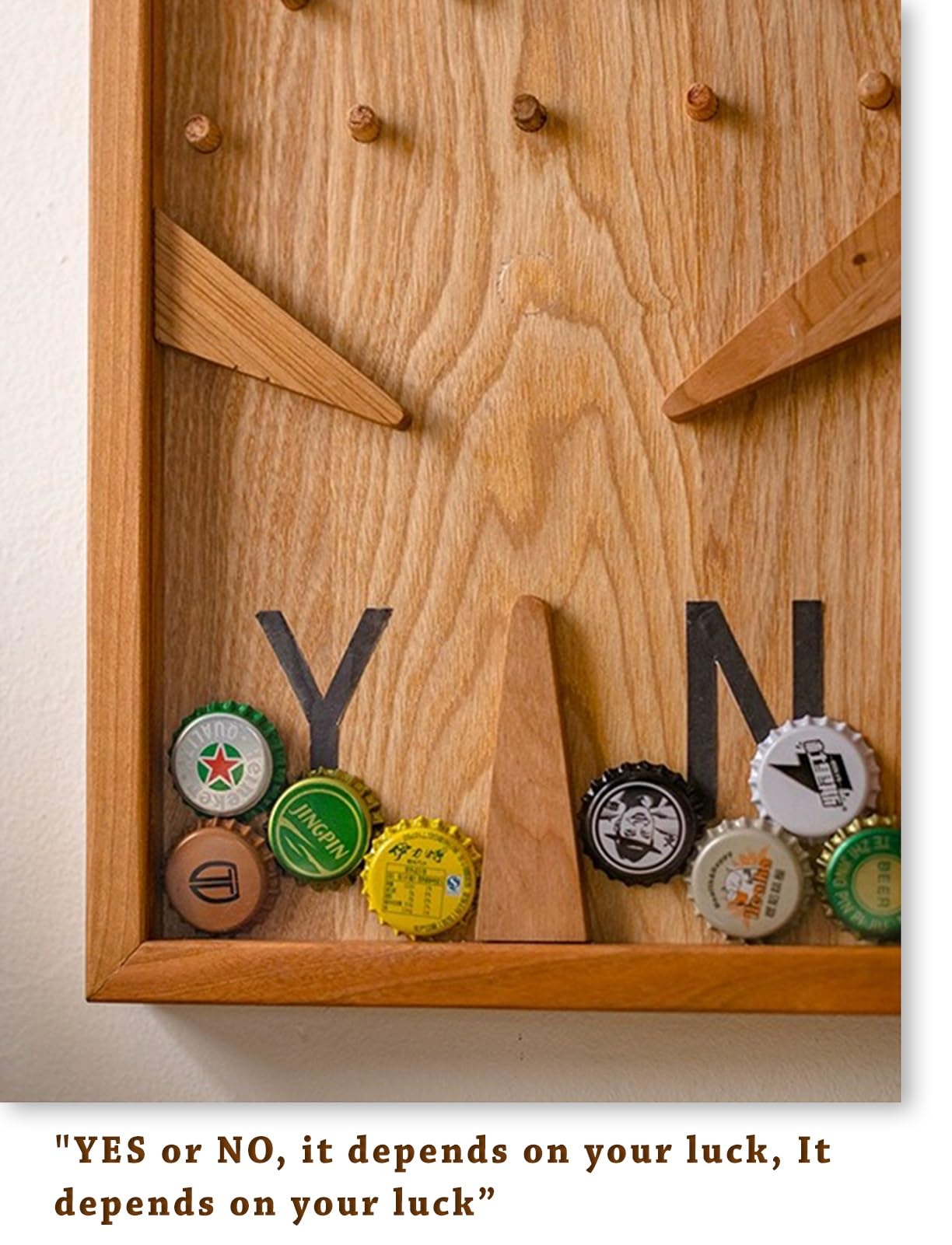Abridor de botellas de cerveza montado en la pared, de madera rústica, atrapador de tapas de cerveza y refrescos, ideal para los amantes de la cerveza, regalos únicos de inauguración de la casa, ideal