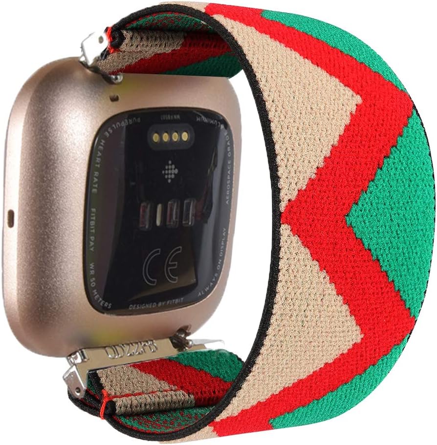 Watch Band Replacement Compatible with Fitbit Versa 2, Fashion Women Elastic Watch Band Compatible with Fitbit Versa/Versa 2/Versa Lite