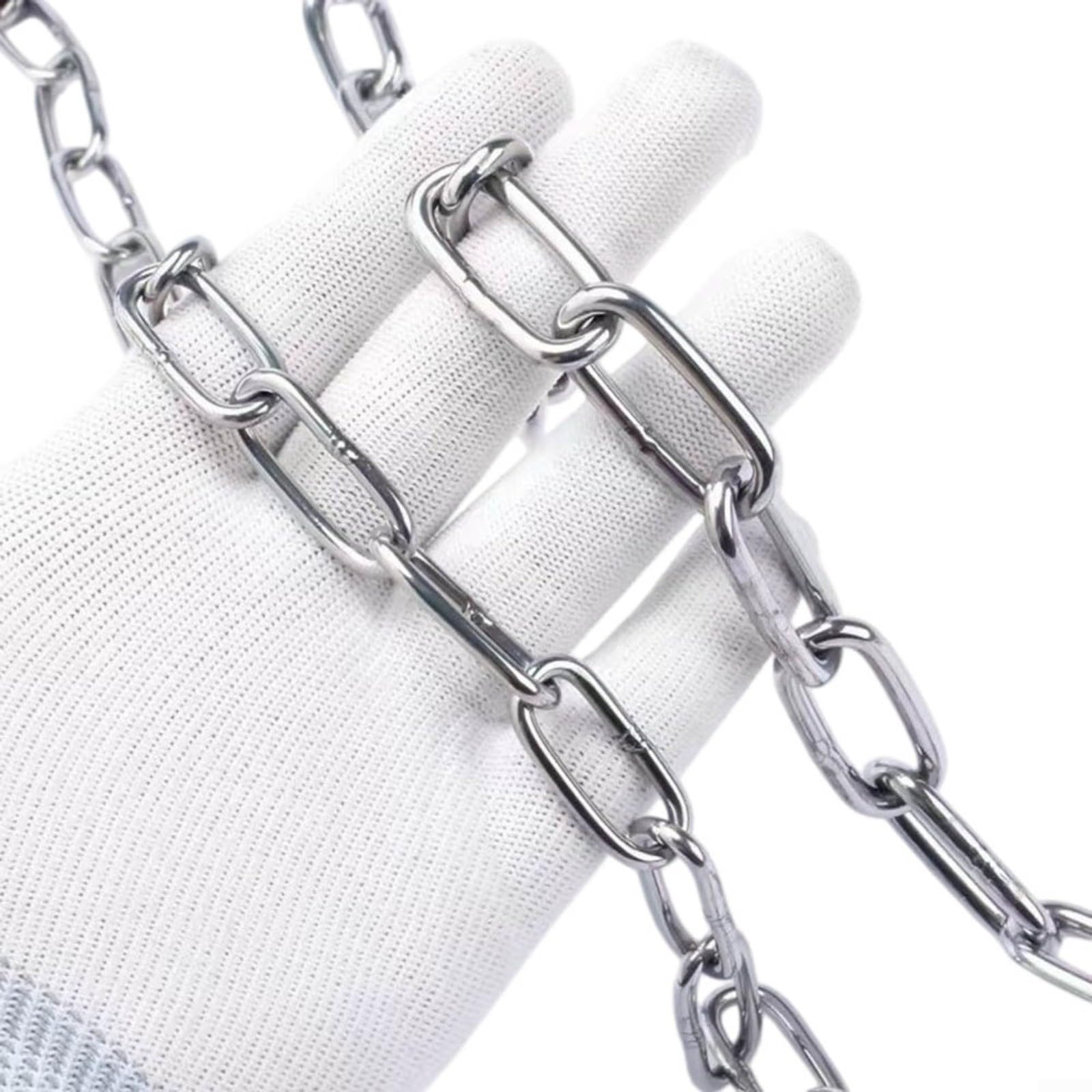 316 Edelstahl Für Kette 2M Für Marine DIY Projekte | 2M Länge,316 Marine-Grad Stahl, Rostfest,2-8mm Dicke Optionen, Schweißlinks,Für Verankerung, Zaun(316-2m-8mm)