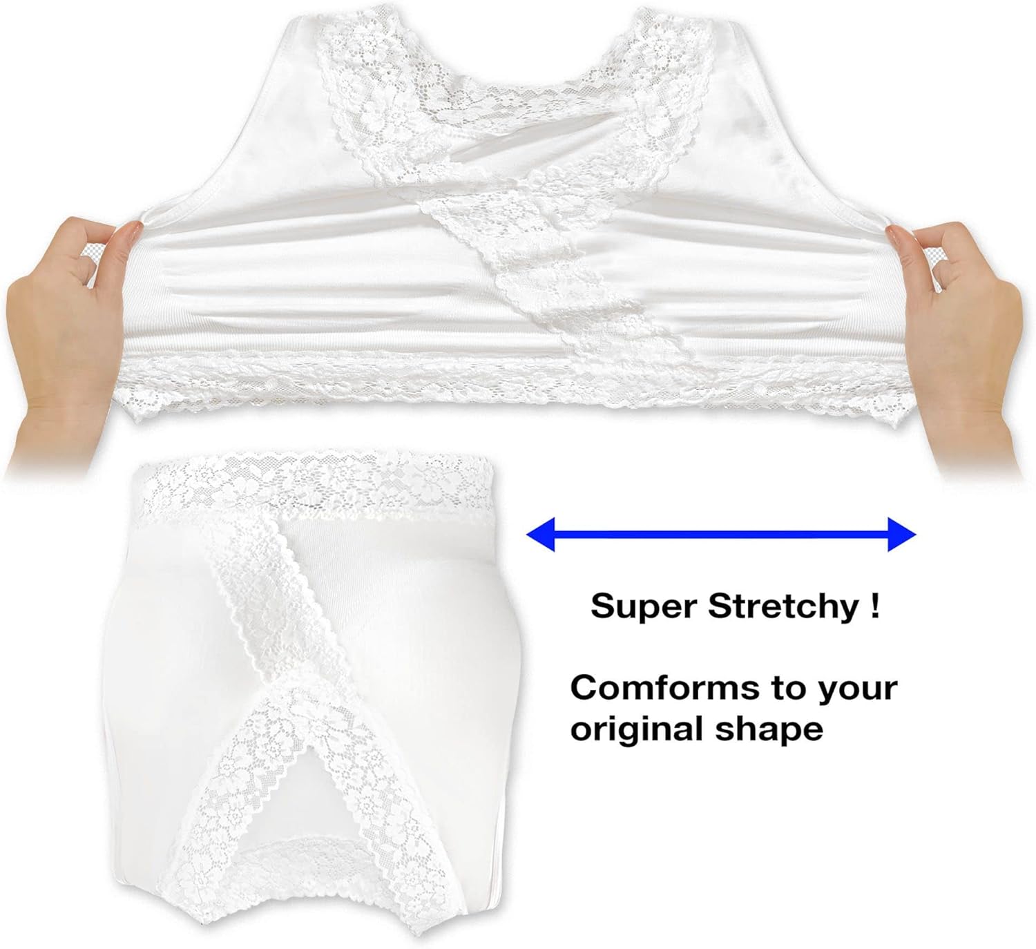 3-Pack Women's Seamless Wireless Unpadded Lace Trim Comfort Bra - Image 4