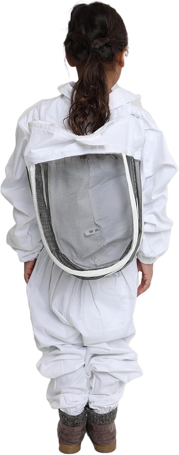 FOREST BEEKEEPING SUPPLY- Kids Full Body Bee Suit. Cotton twill soft to Children’s skin tuff to bee Stings with Veil - Image 4