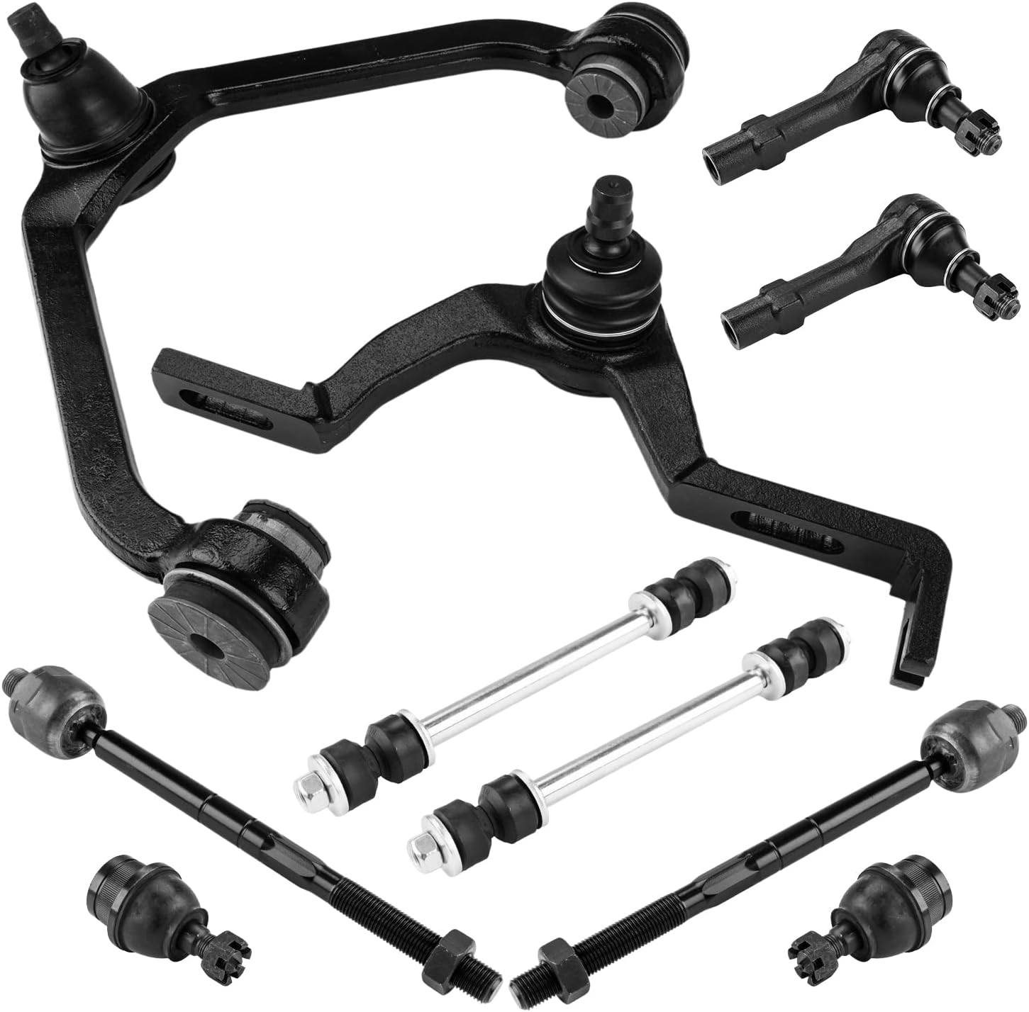 Control Arms Assembly Kit w/Ball Joint Compatible With 2WD 4x4 B4000/ B3000 1998-2004, Ranger 1998-2003, Explorer Sport 2001-2003, Explorer 1995-2001, Mountaineer 1997-2001,Automotive Suspension Kit