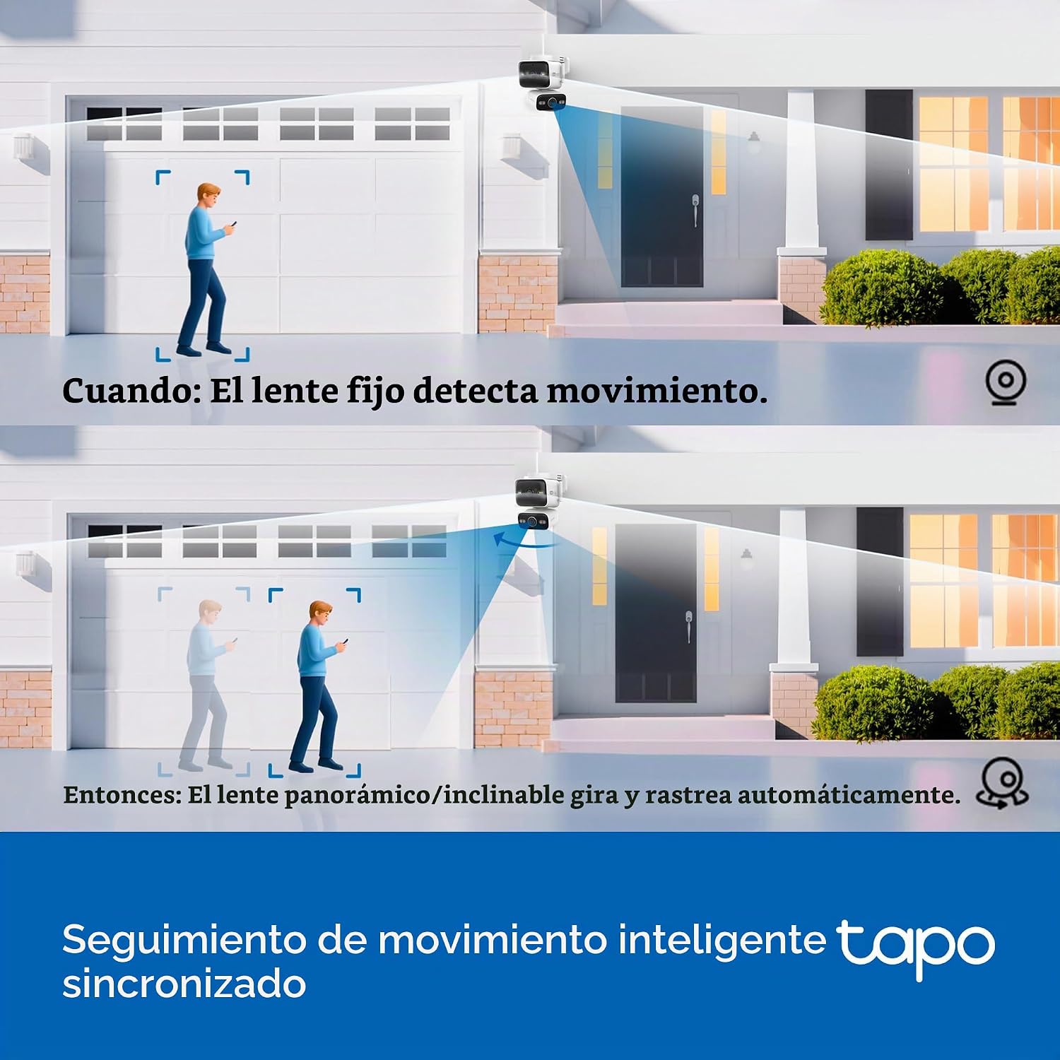 Tapo C575D – Cámara de Vigilancia Exterior WiFi 4K Doble Lente, Visión 170°, PTZ 360°, Seguimiento Inteligente IA, Visión Nocturna Color, PoE, IP66, Audio Bidireccional 8