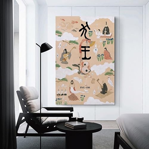Miniatura 3 de Inu-Oh - Póster De Anime Japonés, Arte De Pared En Lienzo Para Decoración De Pared, Decoración De Ha Póster Pintura Decorativa Lienzo Póster De