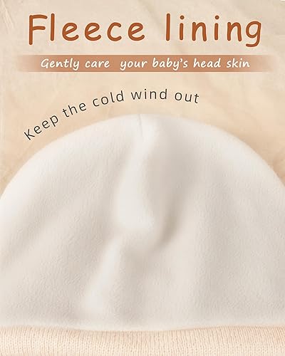 Miniatura 3 de FURTALK Gorro de invierno con forro polar para bebés de 0 a 8 años