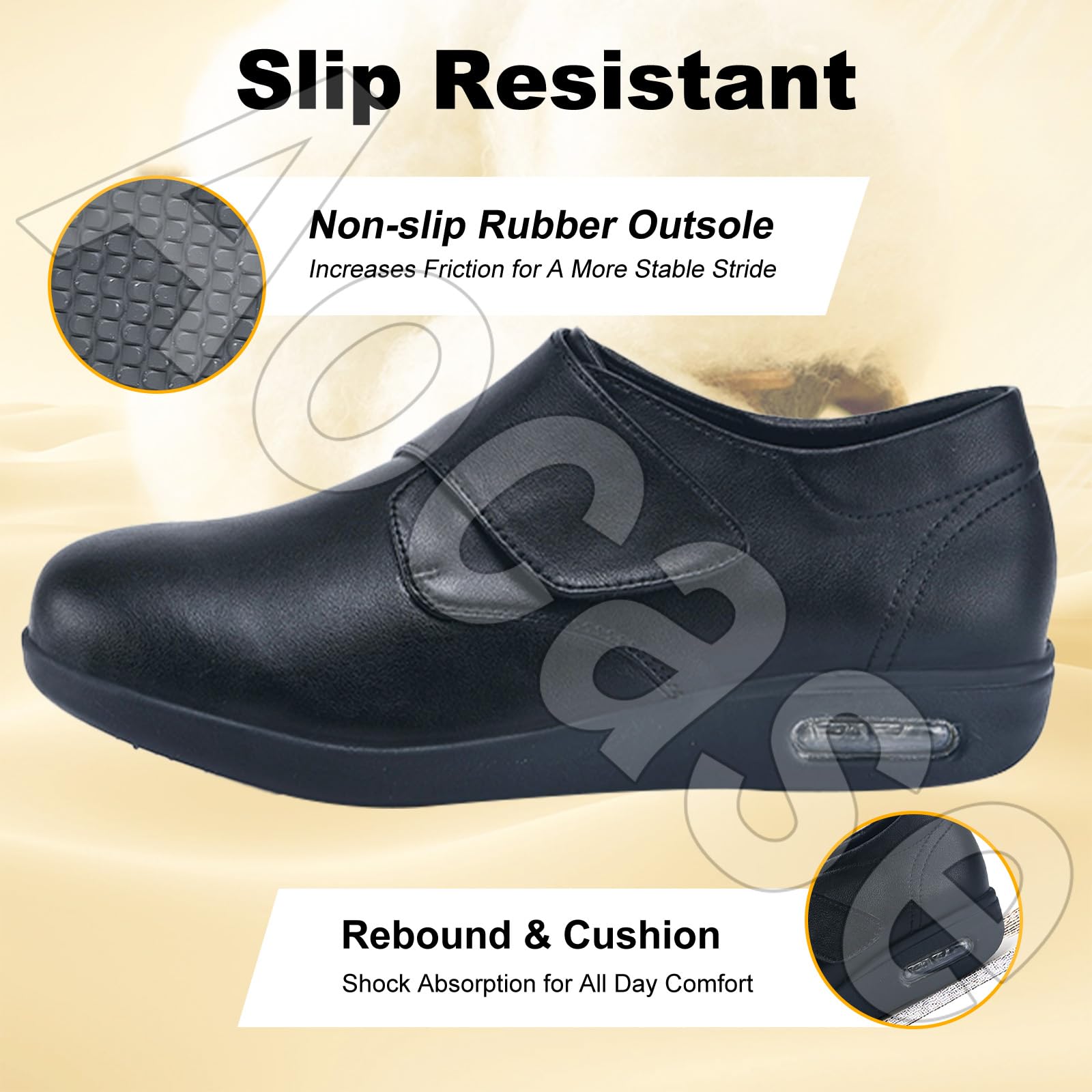 Scarpe Uomo Pianta Larga Scarpe Uomo per Diabetici Scarpe Sportive Ortopedici Slip-on da Donna in Pelle Impermeabile Donna Scarpe Scarpe Ortopediche da Donna