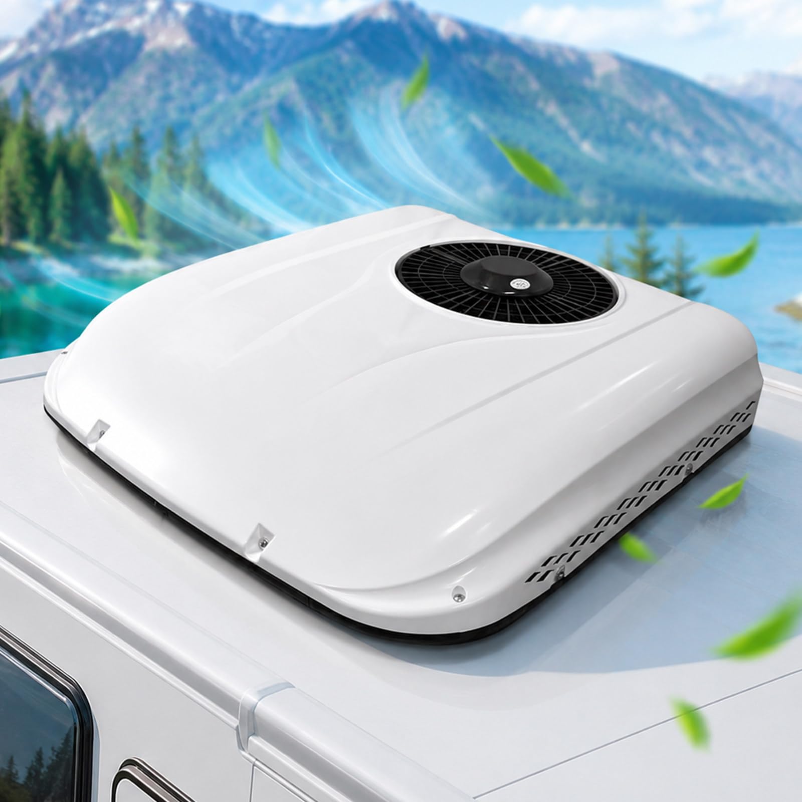 lilishangmao Rooftop Parking AC Unit 12V/24V, RV Air Conditioner with DC Inverter Compressor, Low-Voltage Protection And 1600W-1800W Cooling for Truck, Camper And Motorhome 24V
