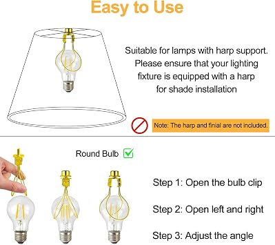 White Lamp Shades Set of 2 for Table Lamps, Small Lampshades 6 Top x 10 Bottom x 7 High, Bell Modern Fabric Lampshade, Replaceable Spider Fitter Home Decor Shade