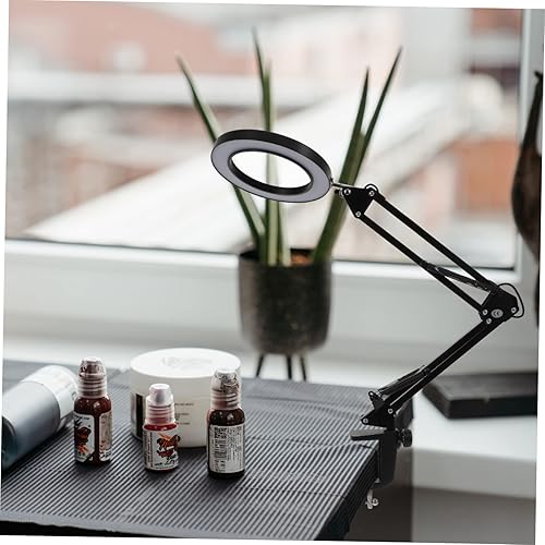 Miniatura 3 de DOITOOL Lámpara de escritorio con lupa LED, lámpara de escritorio para manicura, luz de tocador, luz de lectura portátil, luz de lectura para banco