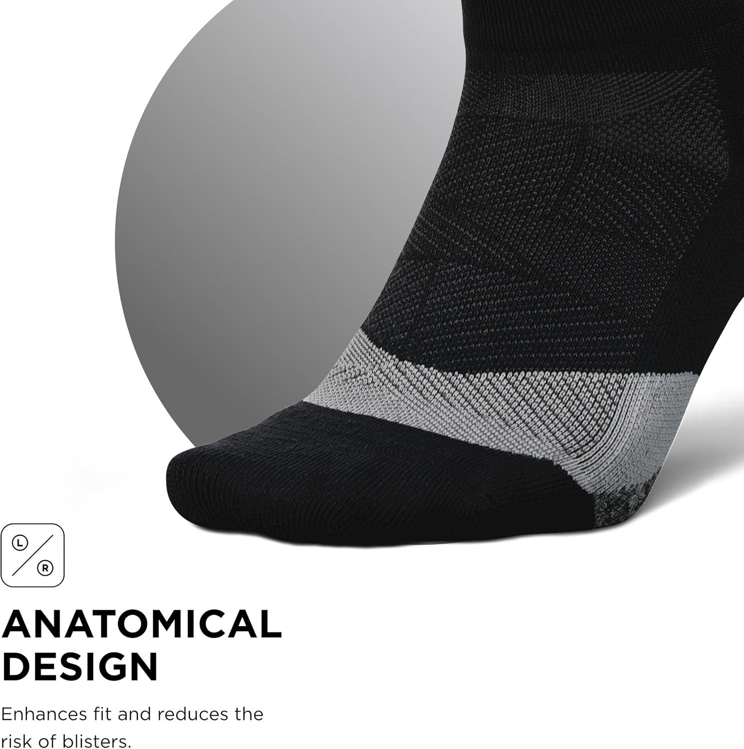 Feetures Elite Ultra Light No Show Tab Ankle Sock, New Black, M, 1 Pair | No-Show Tab Running Socks for Men and Women with Targeted Arch Compression, Ultra Light Cushion and Moisture-Wicking Comfort