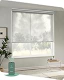 Yoolax Motorized Blinds App Control, Light Filtering Motorized Shades for Windows, Cordless Automatic Roller Shades for Bedroom Living Room Office(Light Filtering Linen Beige, 34