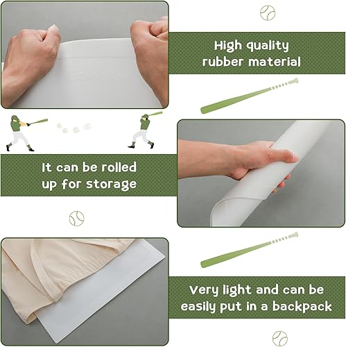 Miniatura 4 de Frienda Base de béisbol para casa de béisbol, bases de goma resistentes para montículos de lanzadores para sóftbol, práctica de kickball,