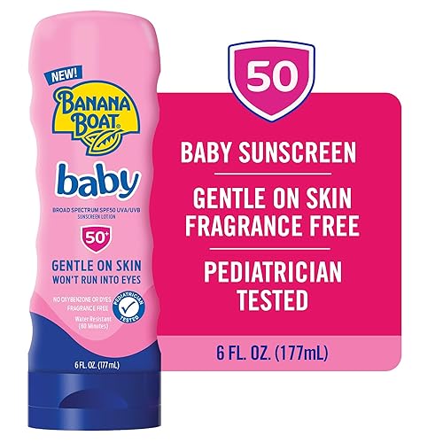 Miniatura 2 de Banana Boat Protector solar para bebés SPF 50, 6 onzas líquidas  Protector solar SPF 50 para bebés y niños pequeños, esenciales de playa, protector