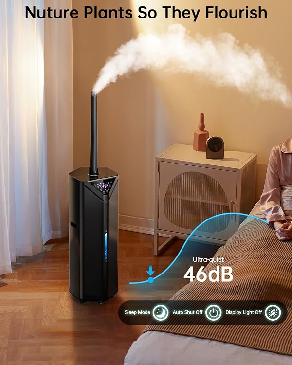 AERZY 5Gal Humidifiers for Bedroom Large Room 2800ft², APP/Remote Control, 60H Quiet Supersized Cool Mist Humidifier with Auto 180°Mist Tube, 24H Timer, Top Fill, Humidifiers for Home Office Plants by AERZY - Image 8