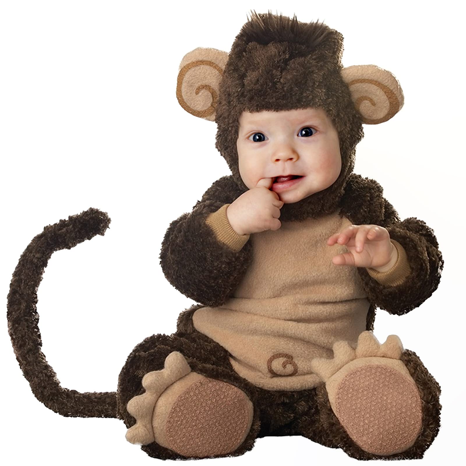 Baby Kostüm Klein-Kinder Faschingskostüm Jungen Mädchen Fasching Karneval Halloween 0-3 Jahren Fleece Strampler Onesie mit Kapuze und Futter