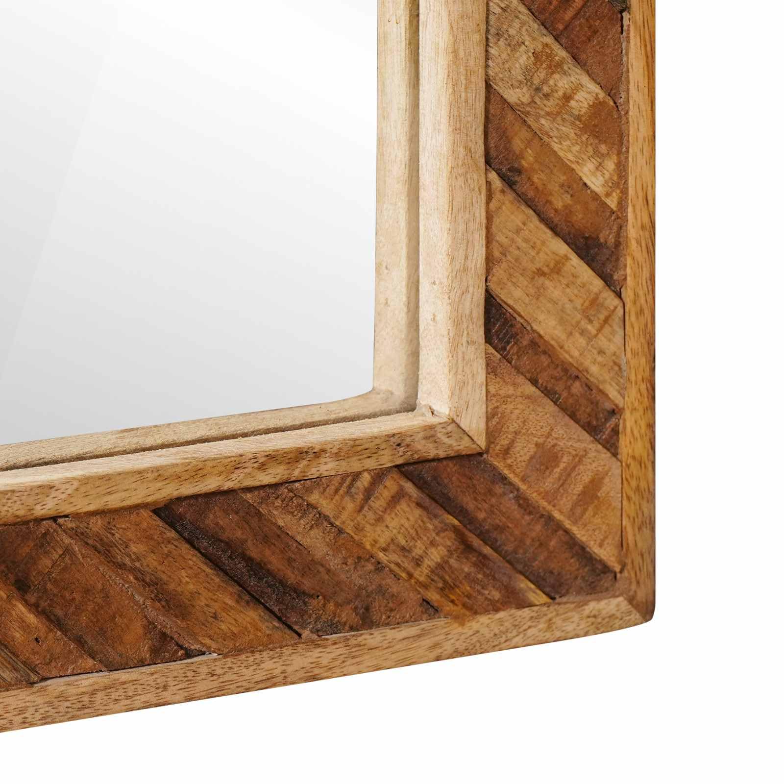 Espejo de pared marrón 70 x 50 x 3 cm de vidrio espejo plano