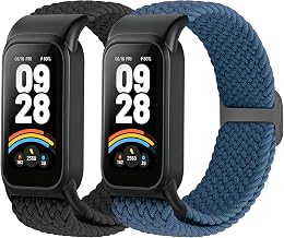Correas trenzadas compatibles con Xiaomi Smart Band 9 Active/Redmi Smart Band 3, pulsera de repuesto de nailon elástico ajustable para Mi Band 9 Active