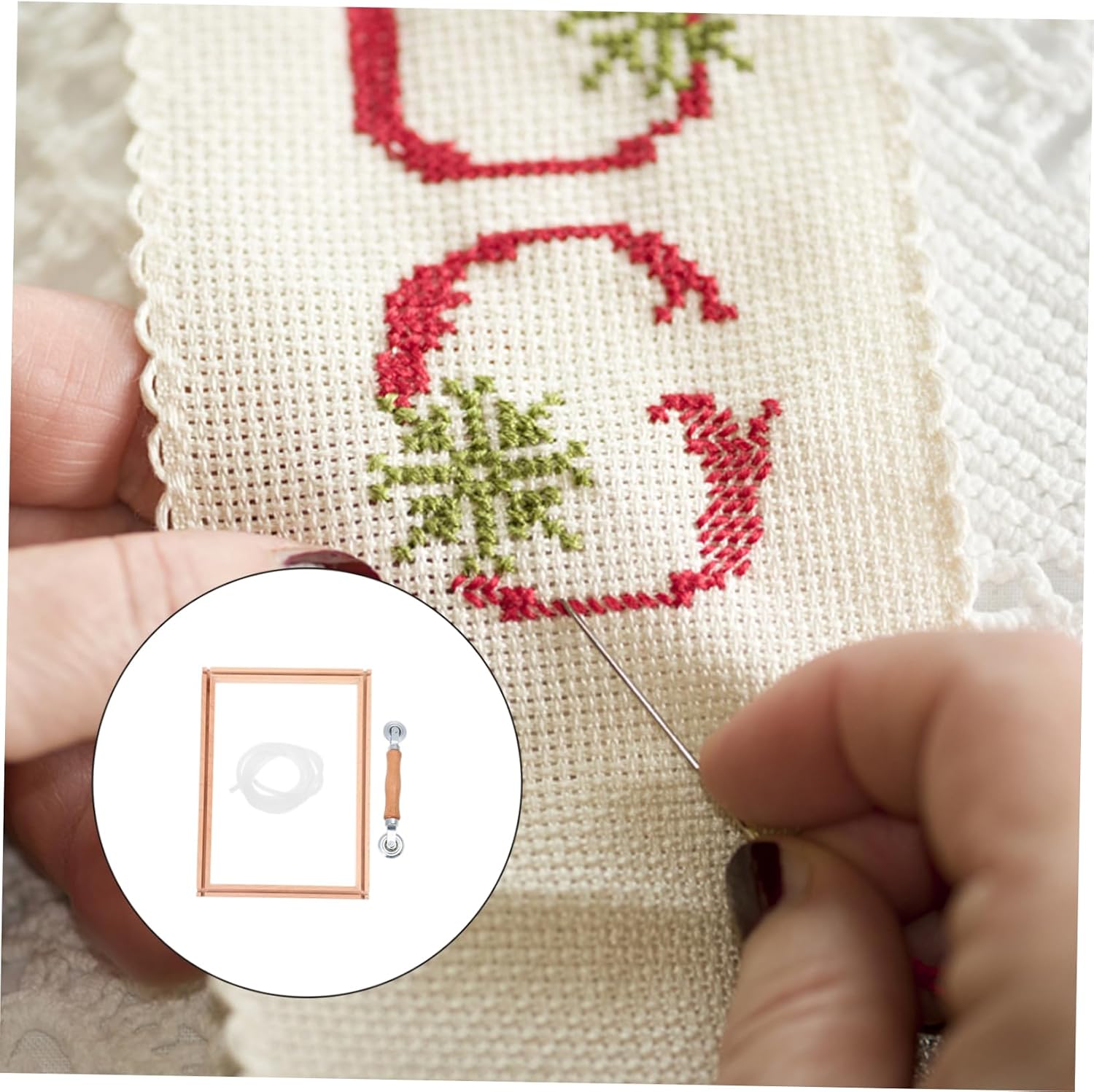 TOPPERFUN Multifunctional Embroidery Stand for Women Adults Hoop Canvas Needlework Table Cross Stitch Stand