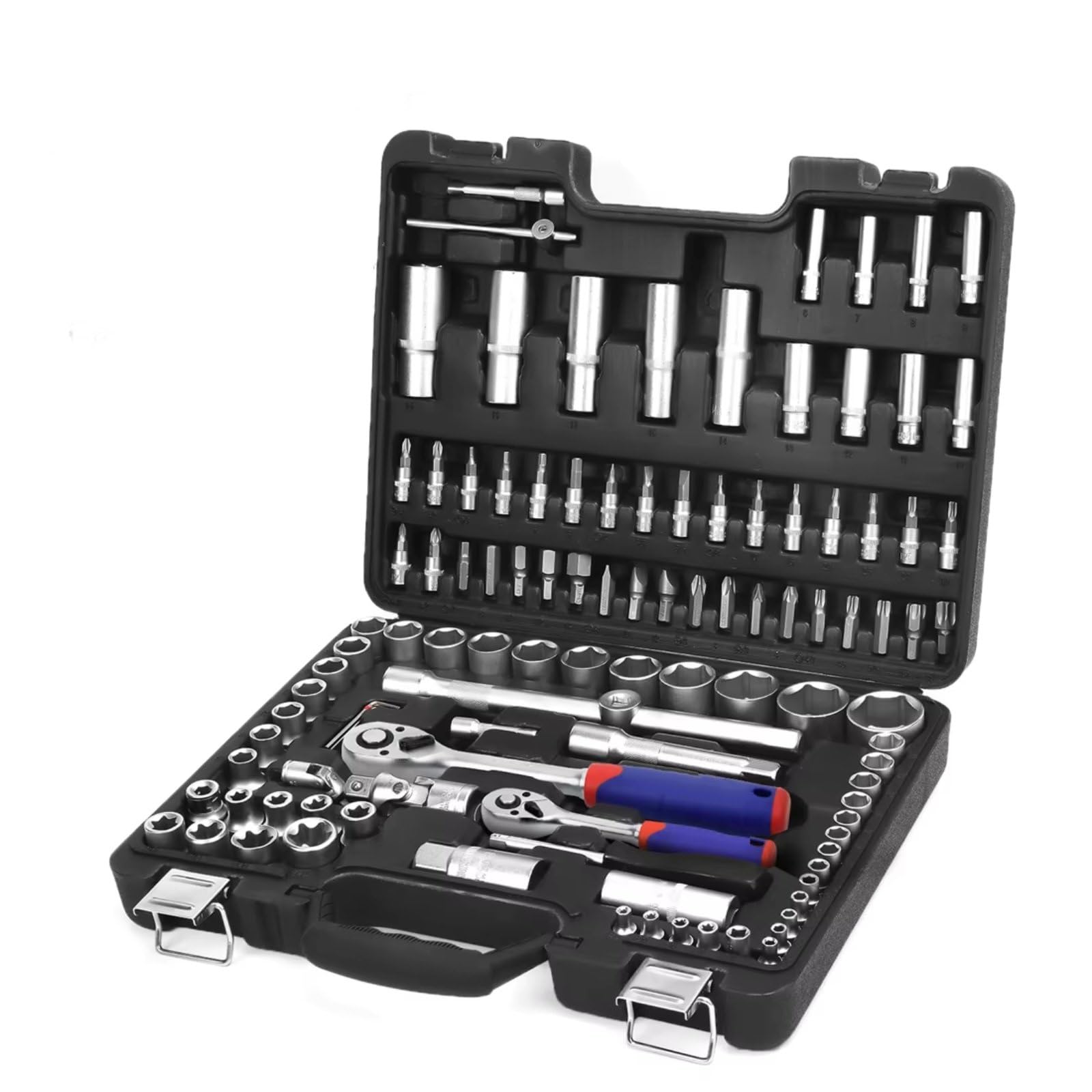 YNIYUJKL 108 Pcs Ratchet Wrench Tool Set Mechanic Repair Kit For Cars Includes Wrenches Adjustable Wrenches And Sto Case