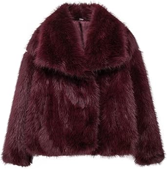 Colf Women Winter Long Sleeve Shaggy Faux Fur Jacket