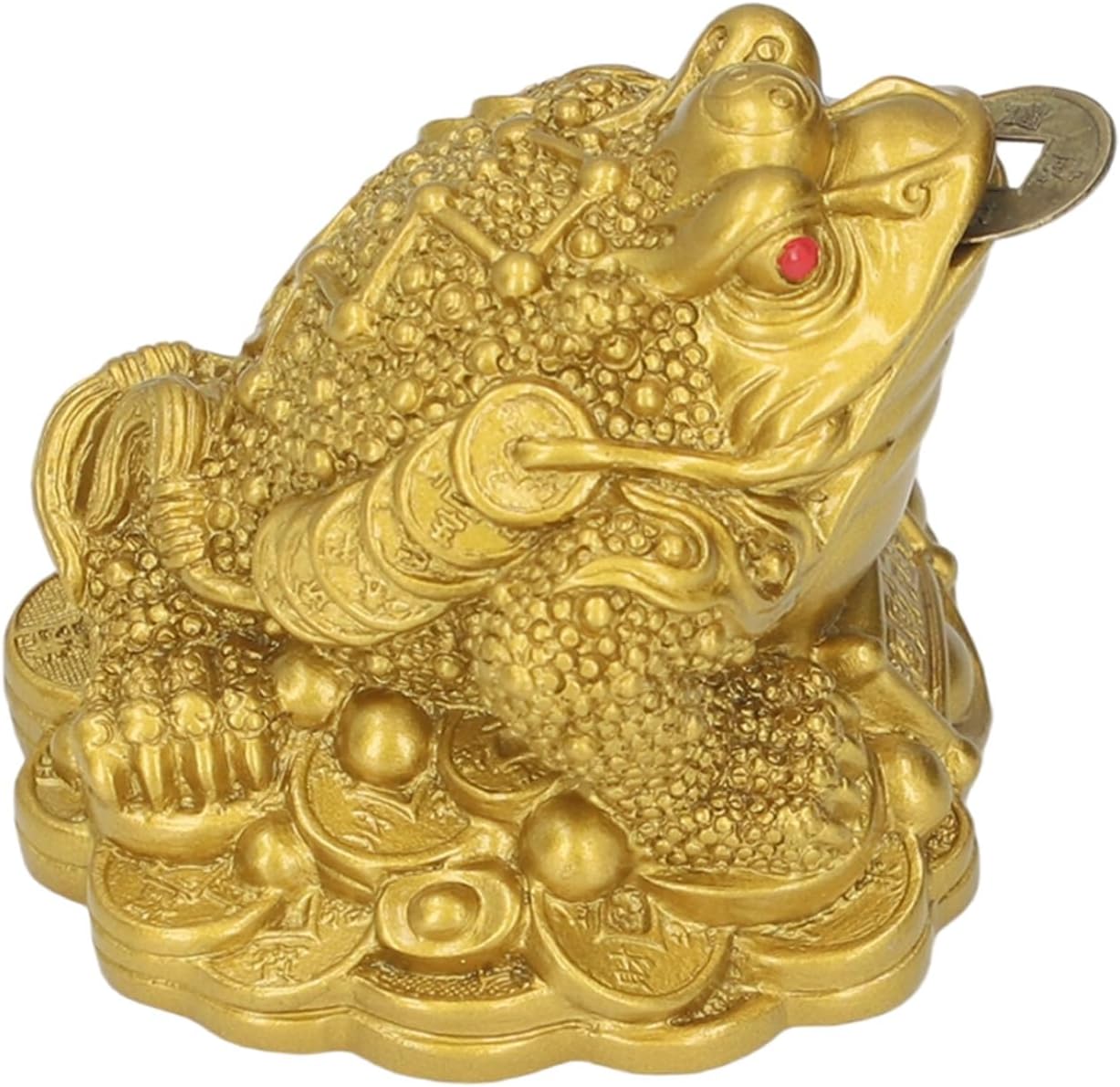 Fafeicy Chinese Feng Shui Money Frog Coin Toad Lucky Home Office Decoration Good Luck Gift (6x6x5 cm)