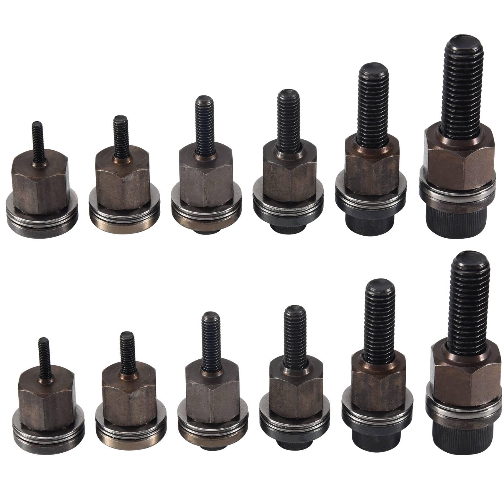 Dropfree 12Pcs Hand Rivet Nut Head Nuts Simple Installation Manual Riveter Rivnut Tool Accessory For Nuts M3 M5 M6 M8 M10