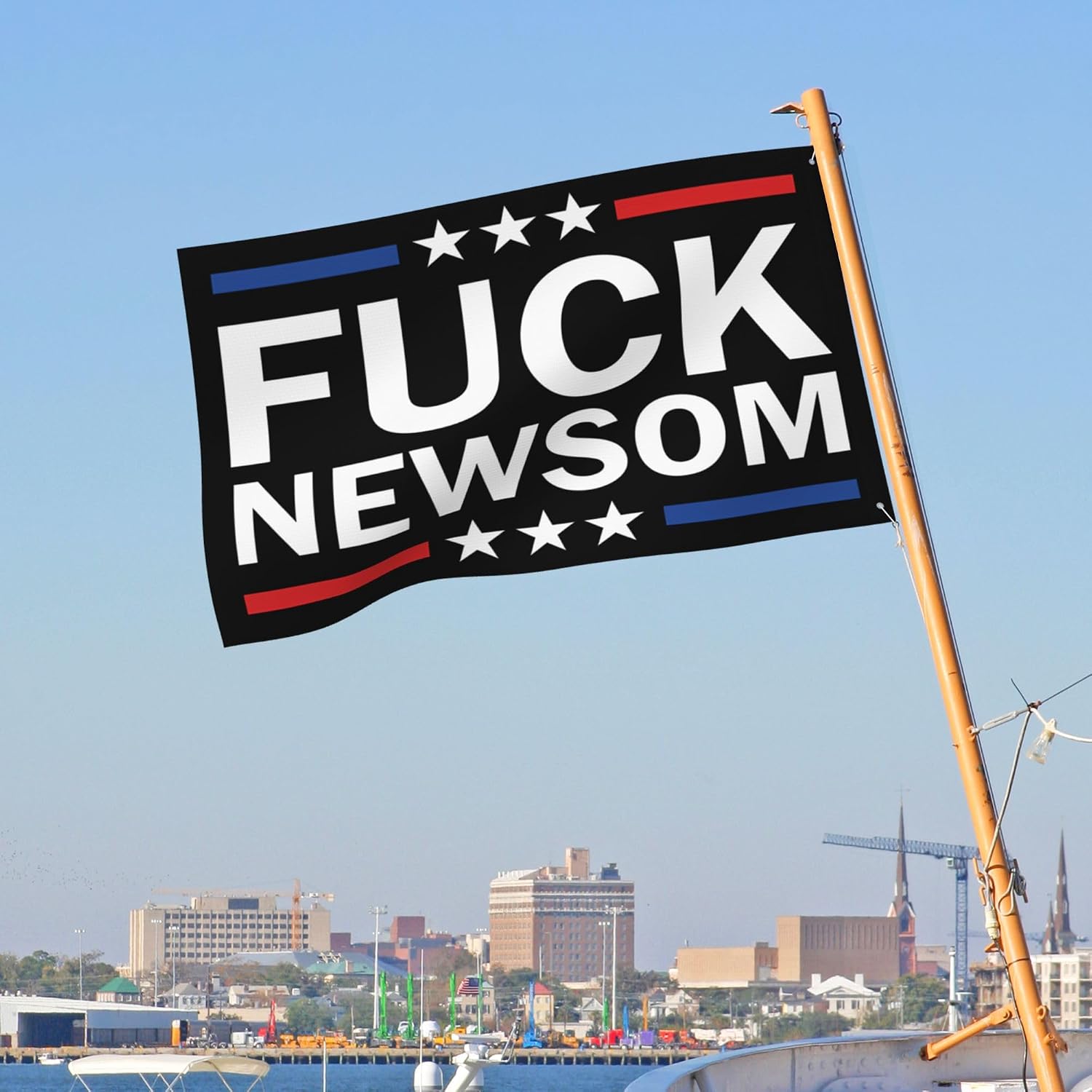 Fuck Gavin Newsom Sucks Flags for Outside 4x6 Impeach Gavin Newsom Garden Flag Double Sided 3 Layers Yard Signs