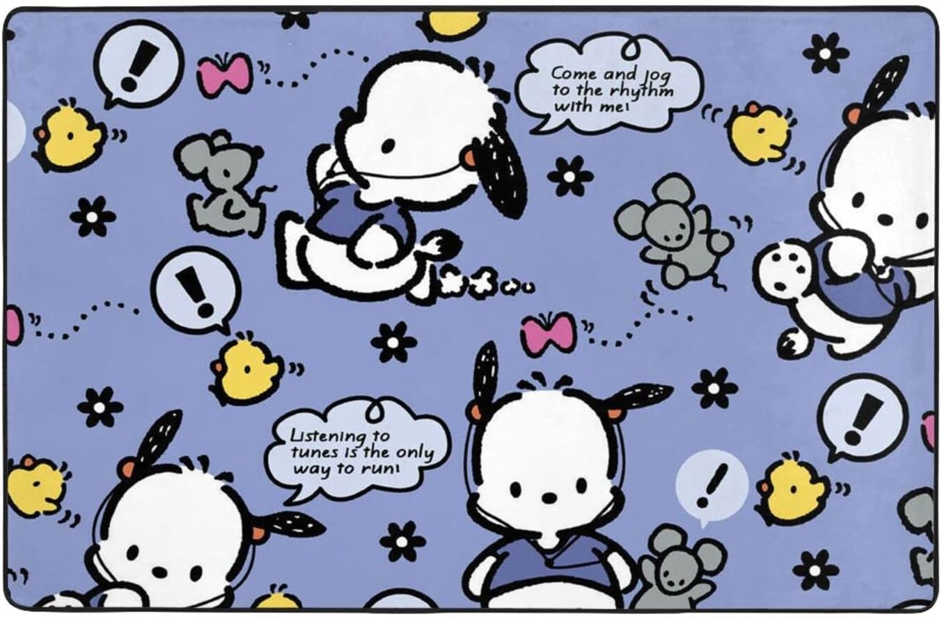 ポチャッコ カーペット ラグ ラグマット 洗える シャギーラグ カーペット 防ダニ 滑り止め付 抗菌 防臭 北欧 おしゃれ 厚手 防