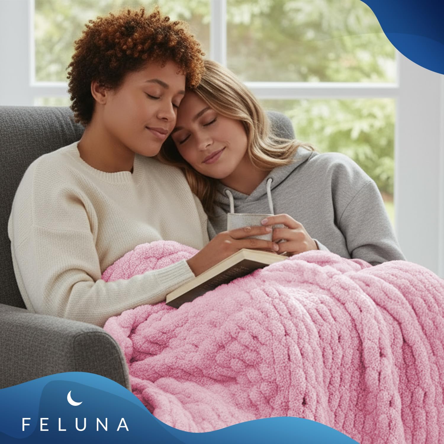 Feluna® Grobstrick Decke – Kuscheldecke Flauschig & Weich