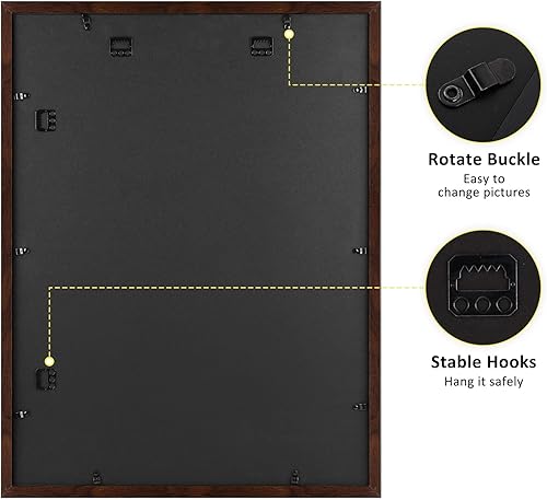 Vista 92 de Frametory, Los marcos de 16 x 20 pulgadas muestran imágenes de 11 x 14 pulgadas con paspartú o fotos de 16 x 20 pulgadas sin paspartú, vidrio Plata