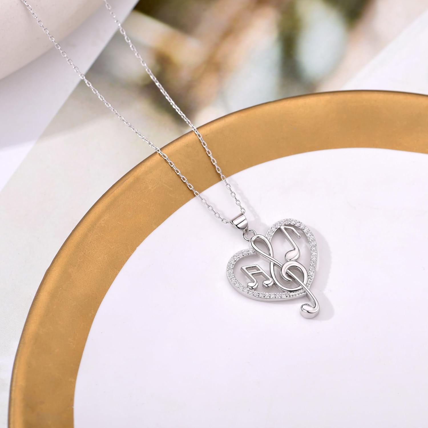 Music Jewelry Music Necklace Guitar/Headphone/Music Note Pendant Necklace for Women Gifts for Music Lover - Image 6