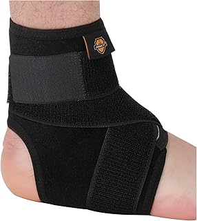 Armor Elastic Compression Ankle Brace with Adjustable Hook and Loop Fastener Provides Warming and Micro-Massage Actions, for Men and Women