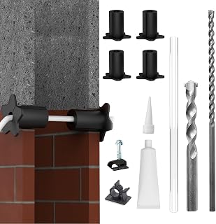 Starlink Cable Routing kit for 5/8 inch Wall Hole,starlink min Cable Installation kit Wall Cable Pass Through Routing Tool Wall Grommets Accessories Special Design for Concrete and Brick Wall (Black)