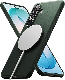 Ringke Onyx for Samsung Galaxy S26 Case [Compatible with MagSafe] Oil & Dirt Resistant, Enhanced Camera Lens Protection, Comfortable Grip, Non-Slip, Lightweight Cover - Magnetic Dark Green