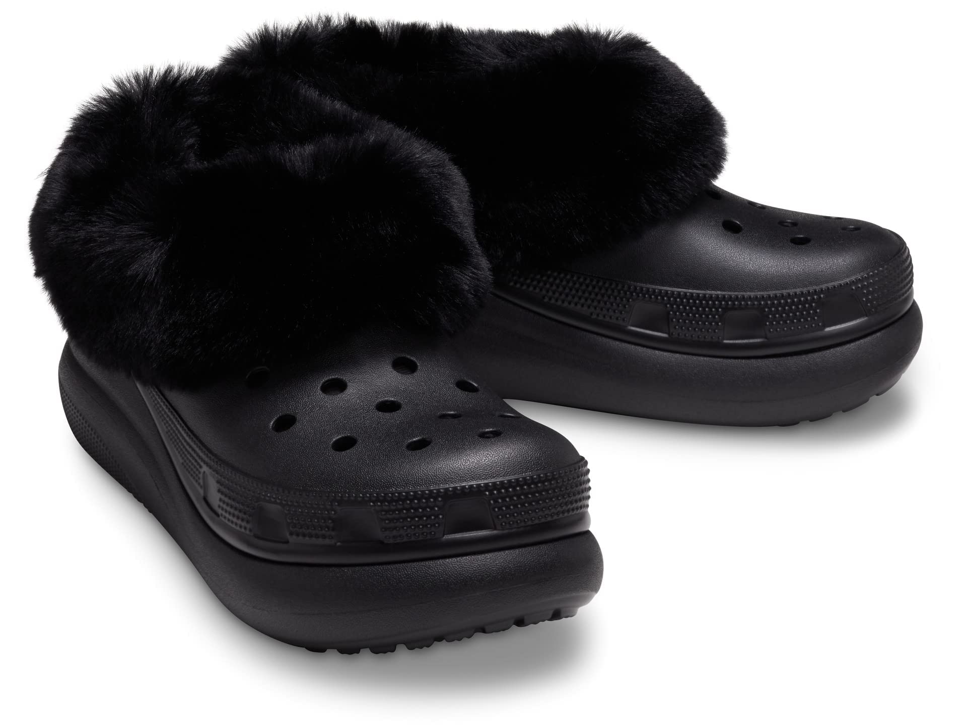 Crocs Sabots Furever Crush avec semelle compensée et fourrure - 2