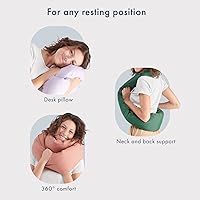 Vista 5 de Huzi Infinity Pillow - Almohada cervical de viaje, bufanda versátil y suave con soporte en 360º, lavable a máquina, para usar en hogar, viajes