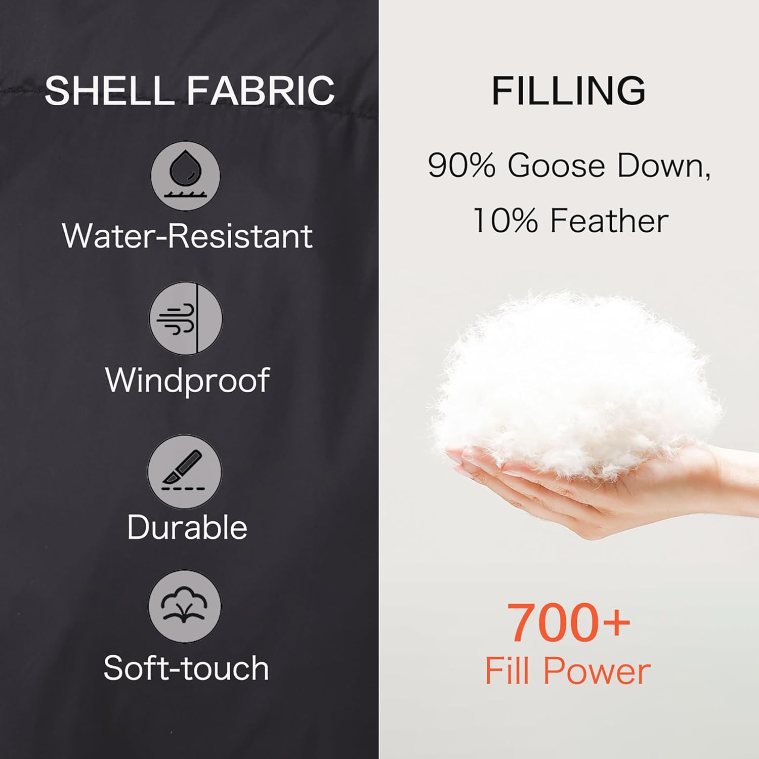 Women's Down Jacket Lightweight Water-Resistant Down Coat with Stand Collar for Winter - Image 4