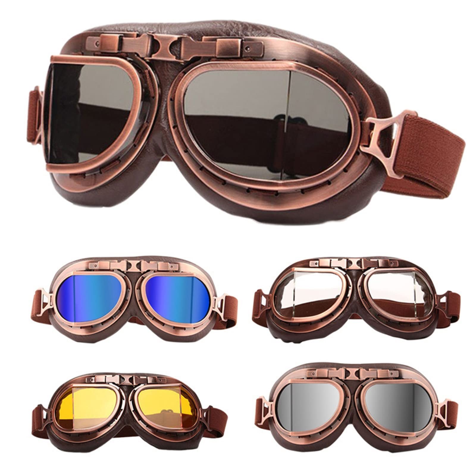 DieffematicHXJ Gogle narciarskie Ski Goggles Goggles Dustproof Windproof Sand Riding Motorcycle Goggles Industrial Dustproof Goggles Glasses (Color : E)