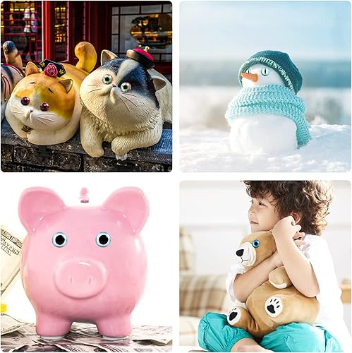 Miniatura 4 de 100 ojos de cabujón de cristal para hacer muñecas de arcilla, manualidades, manualidades, joyería, ojos de cristal (0.394 pulgadas)