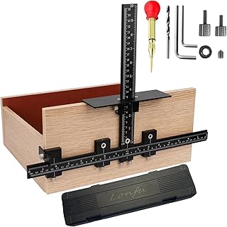 Cabinet Hardware Jig for Handles, Adjustable Template with Convenient and Precise Installation for Door and Drawer Knobs,Pulls,Tool Accessories Jig of Aluminum Alloy