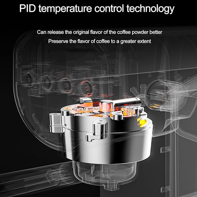 Cafetera Semi Automática con Vaporizador de Leche, 20 Bar y Control de Temperatura miniatura 5
