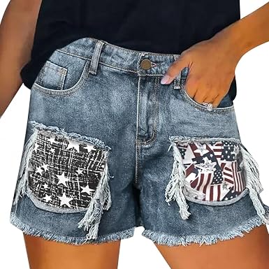 5 Inch Inseam Denim Shorts 
