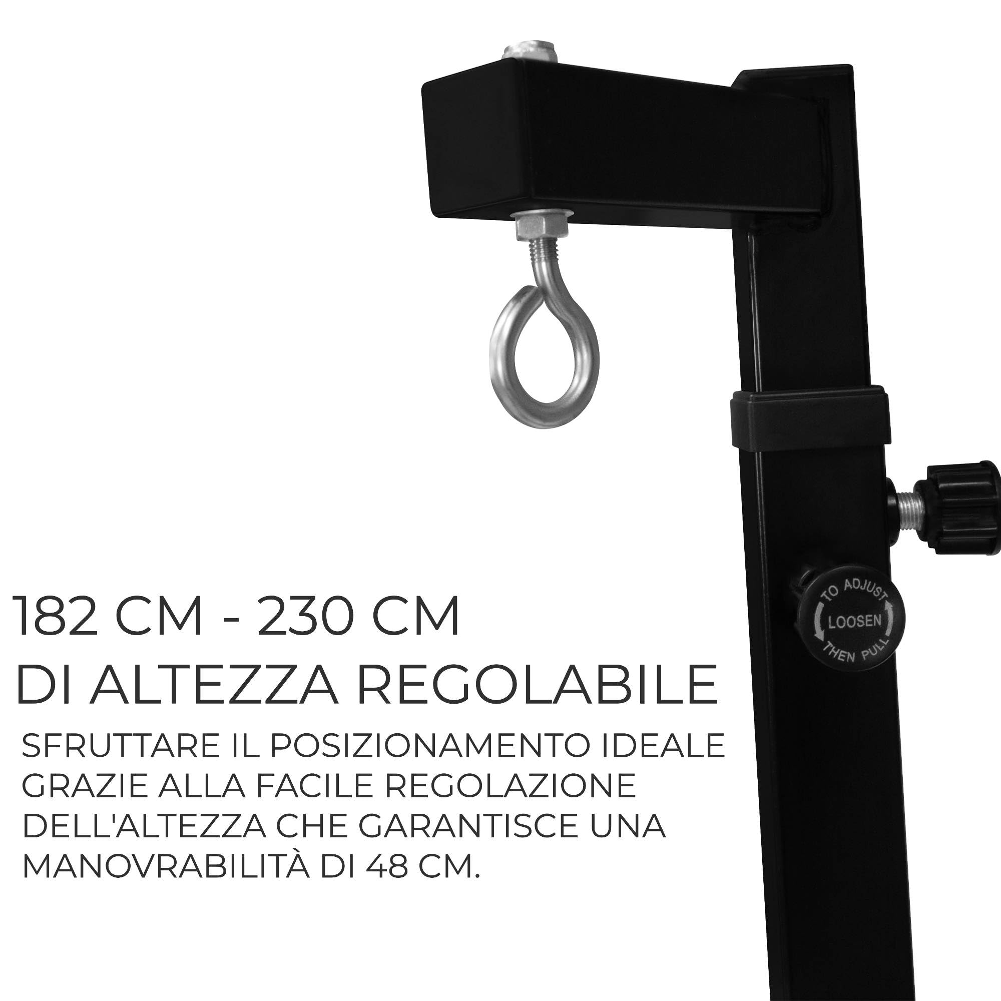 Supporto Da Boxe Pieghevole 68kg Struttura Pensile Regolabile In Altezza 182cm - 230cm Attrezzatura Per Arti Marziali Boxe Base A Triangolo Stabile Supporto Per Piastra Di Peso In Acciaio Resistente