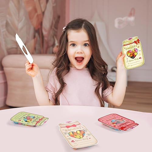 Miniatura 5 de Tarjetas de regalo para el día de San Valentín para niños, paquete de 60 con 10 diseños de patrones diferentes, tarjetas de felicitación de