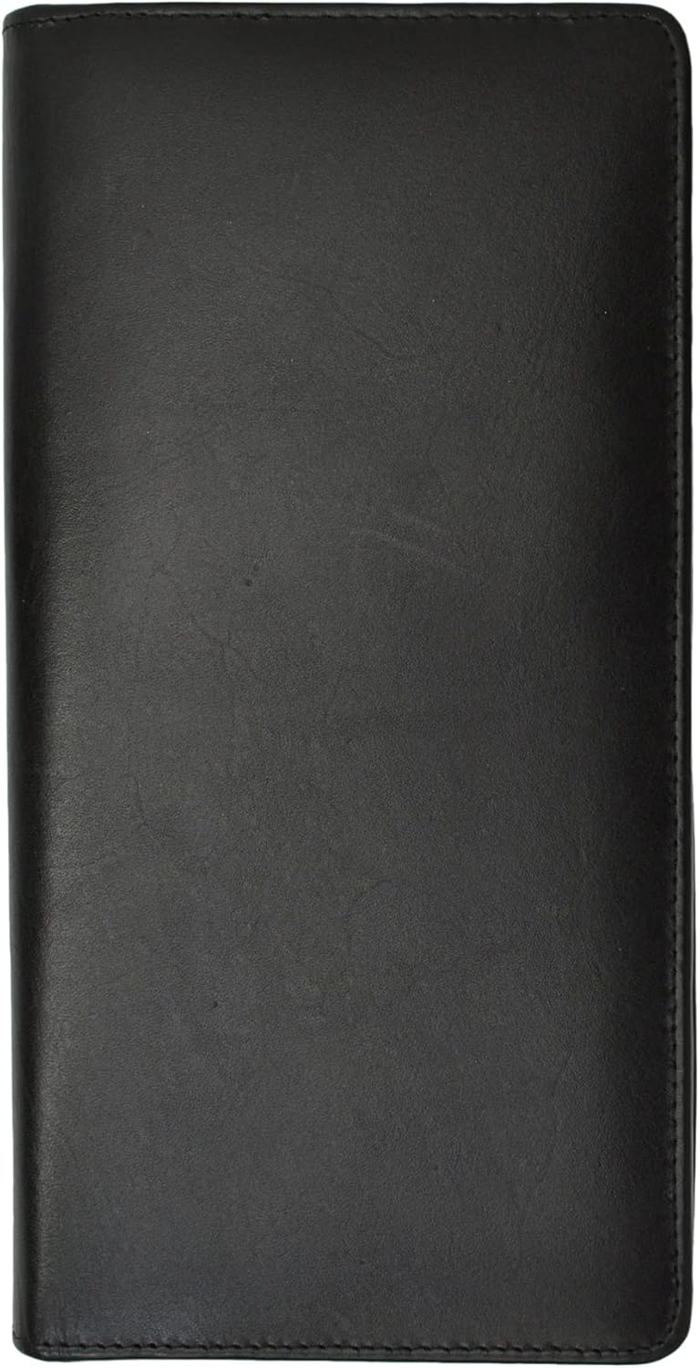 Venanoci Unisex Adults Travel Wallet - RFID Protected, Black Faux Leather, 4 Passport, 16 Pocket, 5 Section, Bi-Fold, Family & Travelers with Children